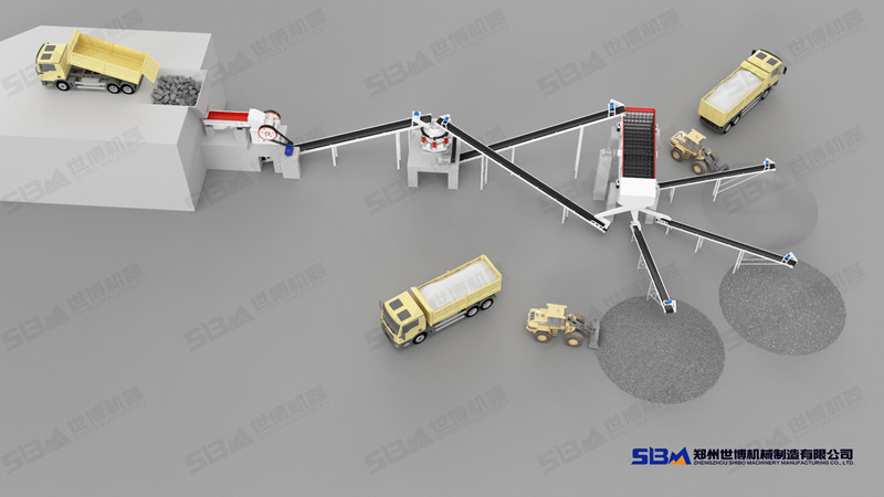 石場碎石機生產線裝配